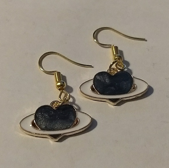 Jewelry - SPACE HEART EARRINGS - Jewelry Saturn Planet Love Jewelry - SPACE HEART EARRINGS - Jewelry Saturn Planet Love